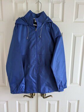 New with Tags Team 365 Hooded Rain Jacket in Royal Blue size Large
